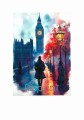 Kolory Londynu – Big Ben i latarnie w malarskiej kompozycji
