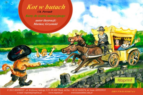 Kamishibai "Kot w butach" knk-R04 - Wydawnictwo Risprint, publikacje z serii: legendy kamishibai, baśnie kamishibai, bajki kamishibai      

